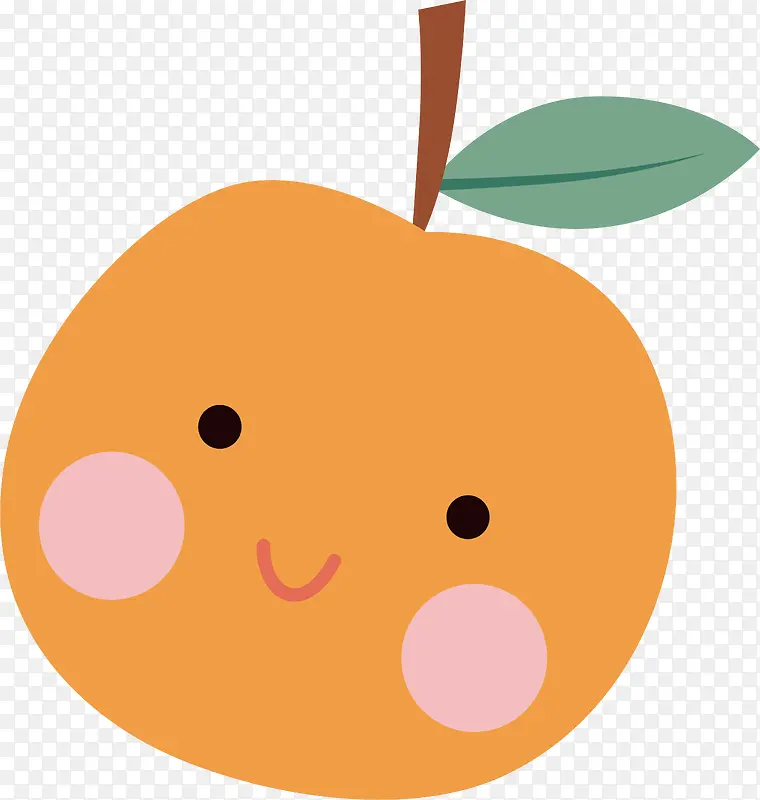 卡通橘子水果插画