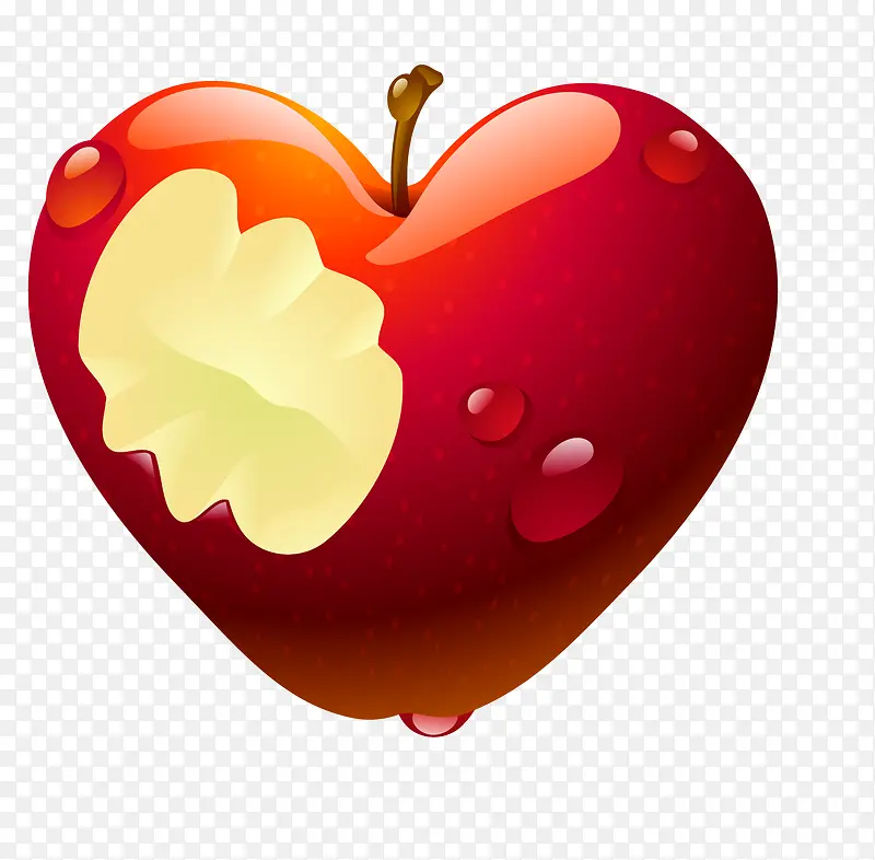 红色心形苹果