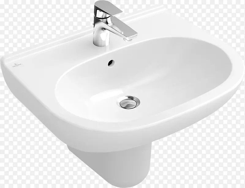 白色洗手池和水龙头PNG