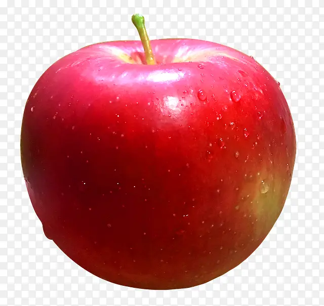 红苹果上的水珠