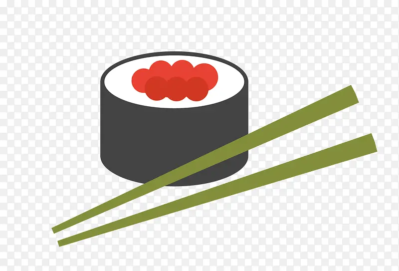 矢量寿司筷子素材