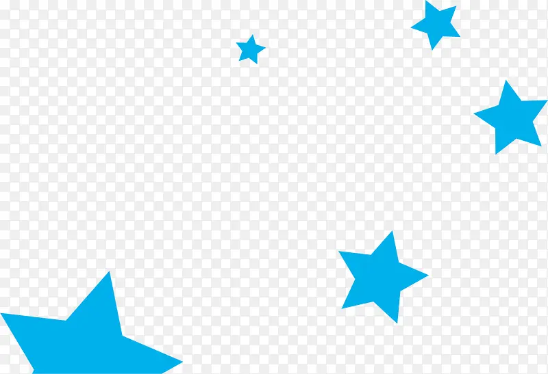 蓝色漂浮星星