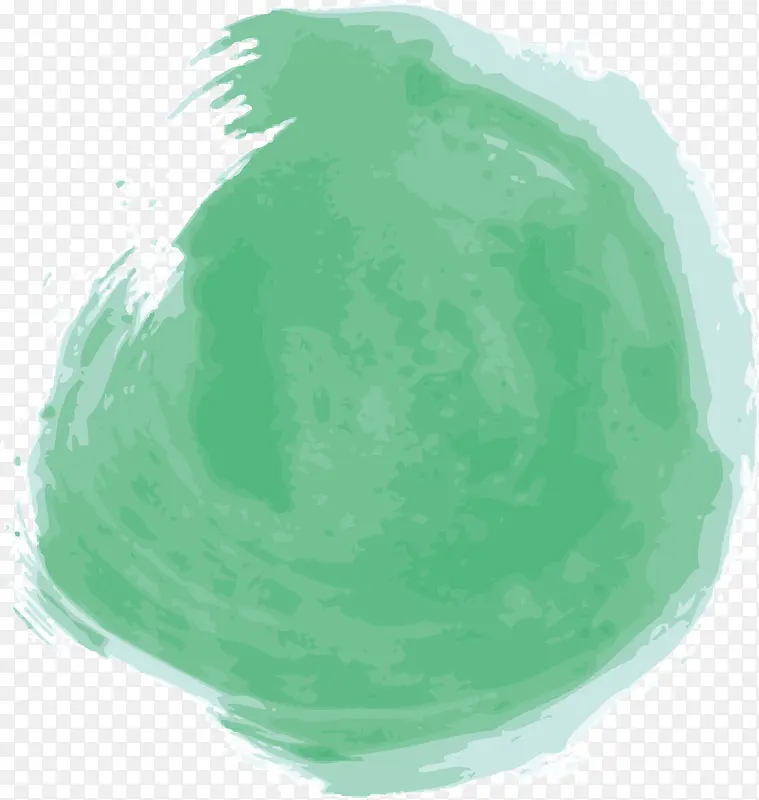 绿色水彩墨迹