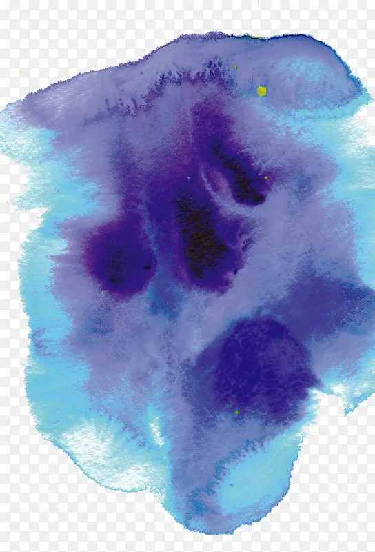 蓝紫色墨迹
