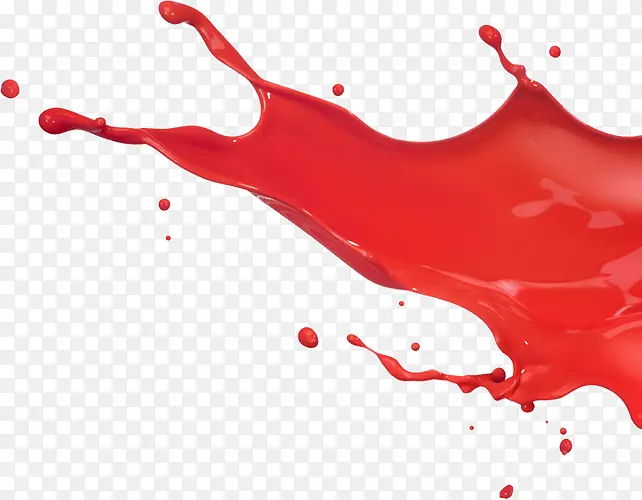 红色油漆液体