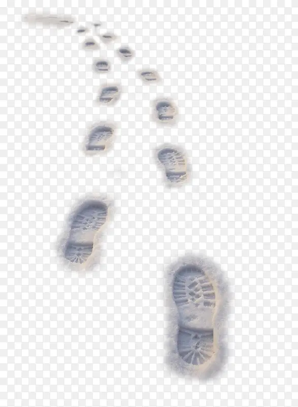 前行的沙滩鞋印