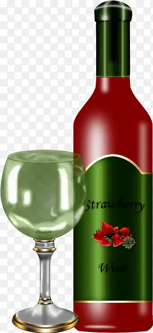卡通手绘红酒