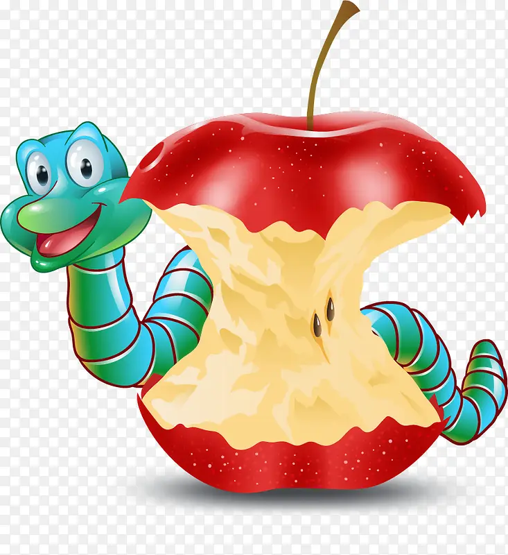 矢量蠕虫苹果
