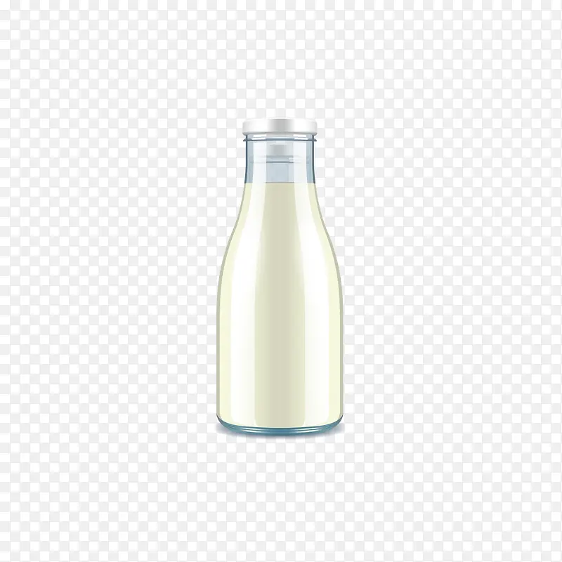 卡通玻璃瓶酸奶免抠素材