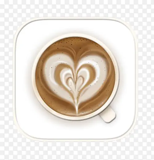 可爱风格卡布奇诺咖啡图标装饰图