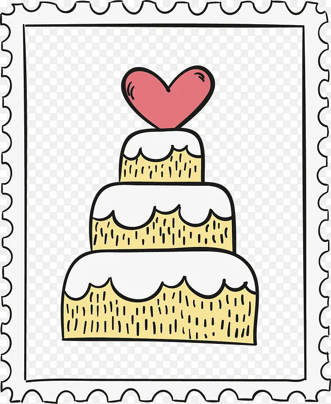 三层蛋糕邮票