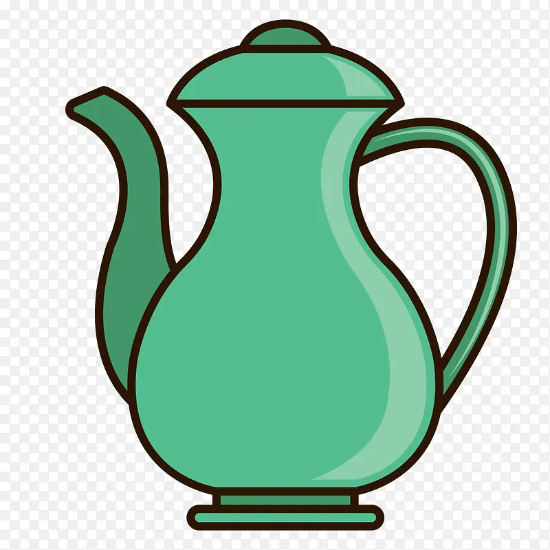 彩绘茶壶