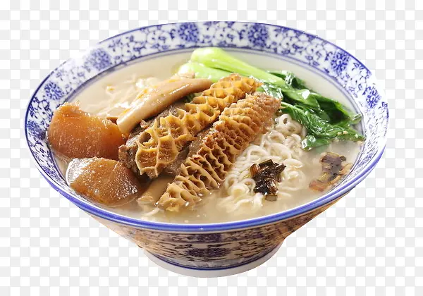 一碗牛杂青菜汤面