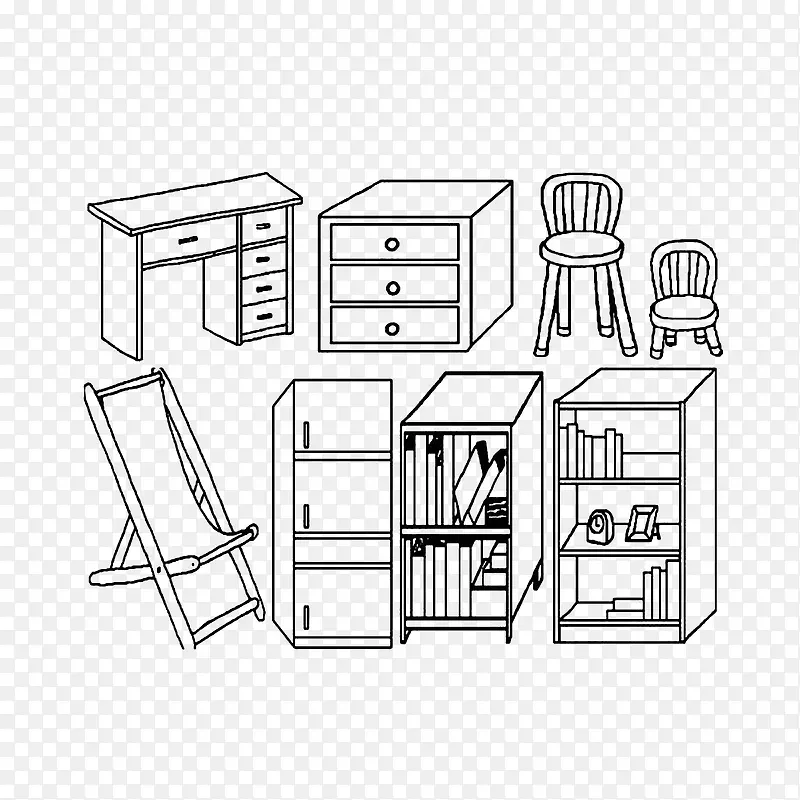家具简笔画PNG图片素材下载_图片编号qvommbdy-免抠素材网