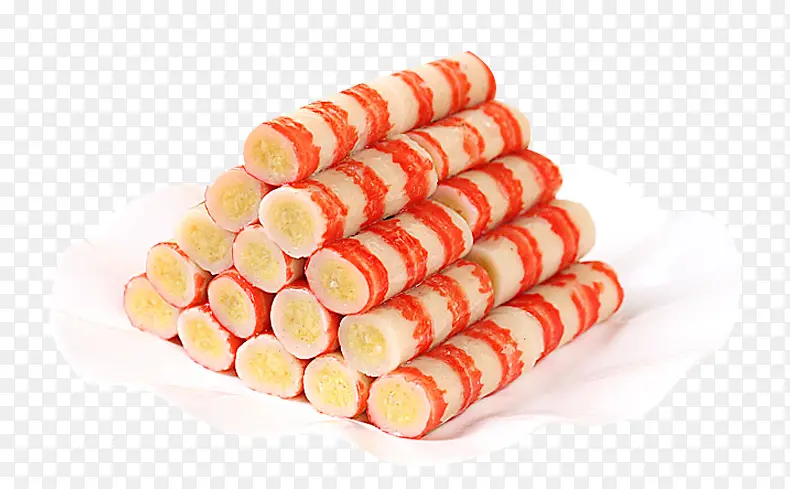 堆叠一起的蟹肉棒