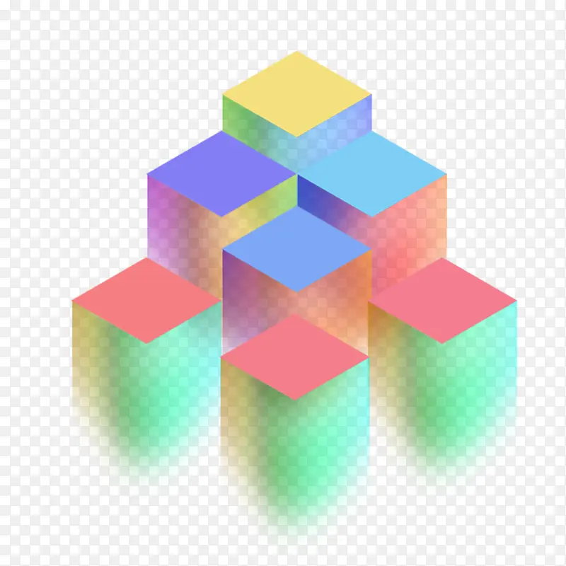 科技彩色立体方块