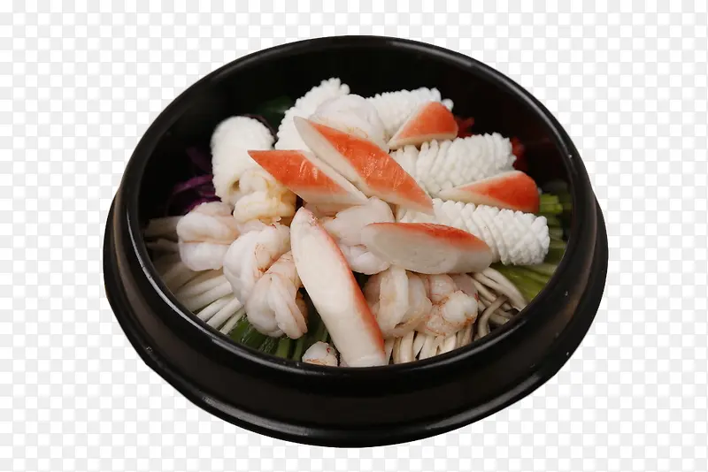 韩式海鲜蟹棒鱿鱼拌饭
