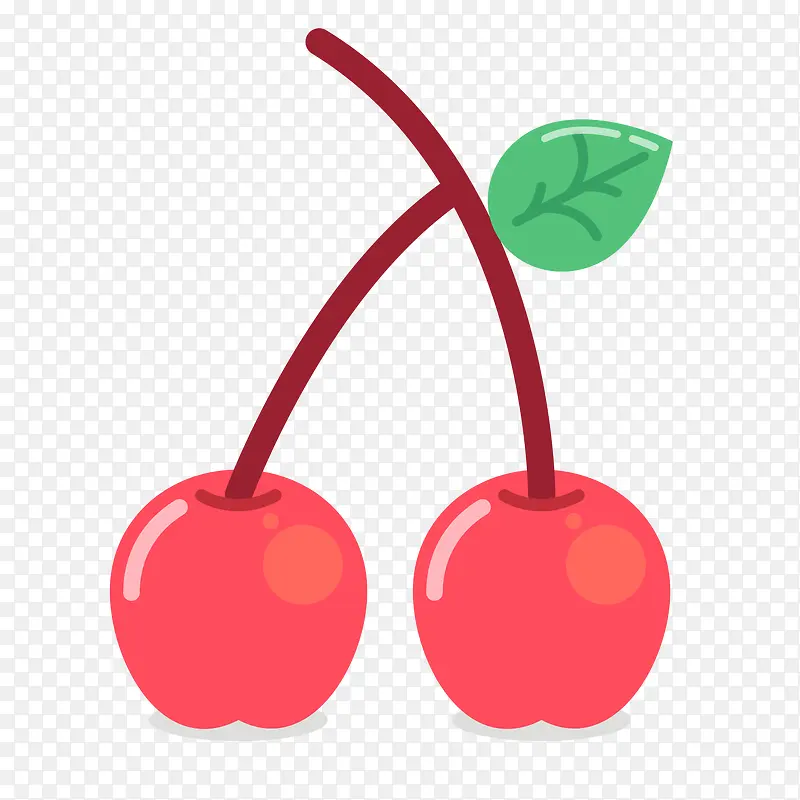 红色卡通樱桃水果