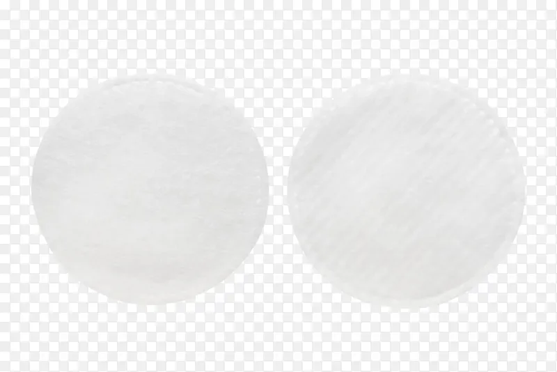 两个白色圆形棉球实物
