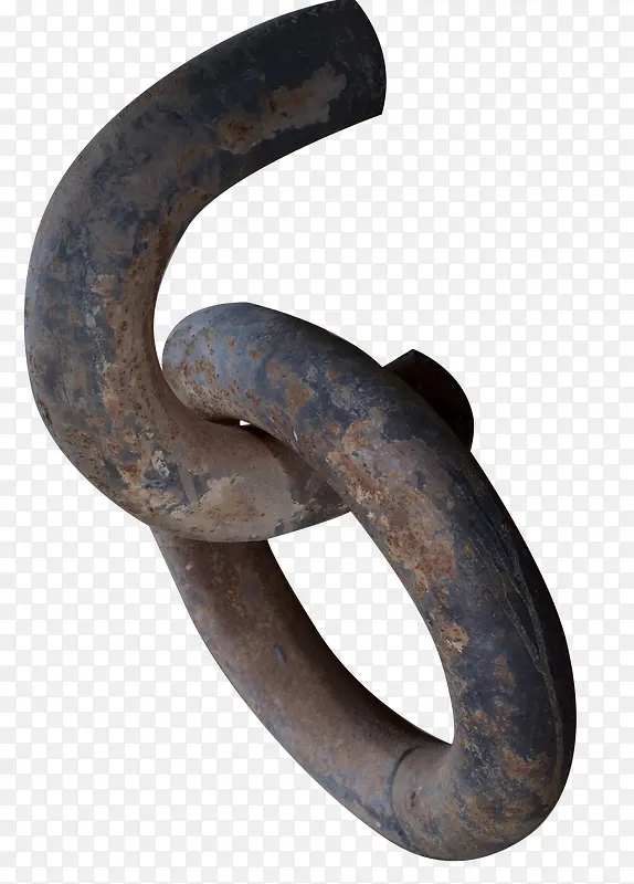 半圆环形铁锈铁链