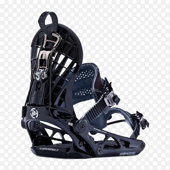 黑色炫酷机械滑雪鞋