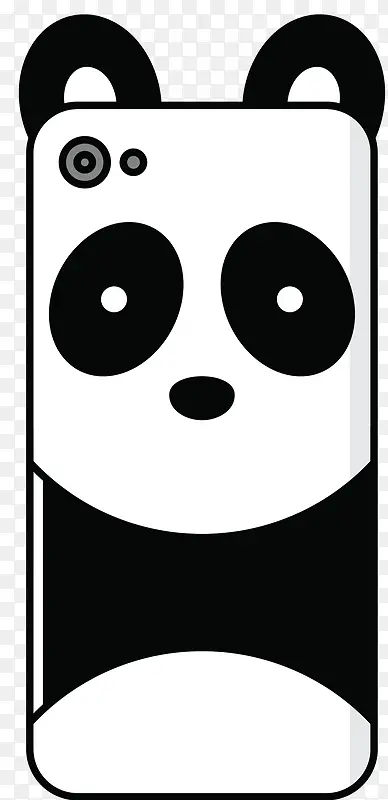 熊猫矢量卡通手机壳