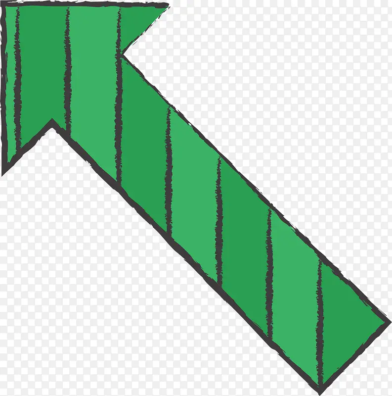 多彩创意绿色立体指引箭头矢量素