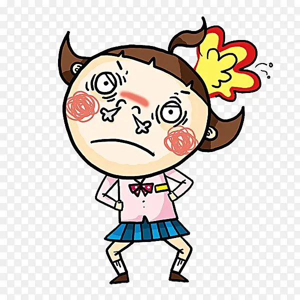 生气的女孩PNG图片素材下载_图片编号ylpbkbwy-免抠素材网