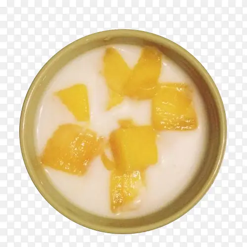 芒果果肉拌酸奶