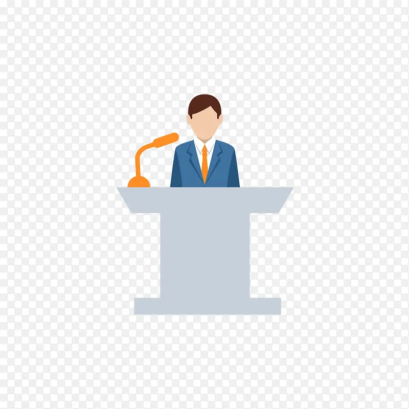 演讲台演讲的人