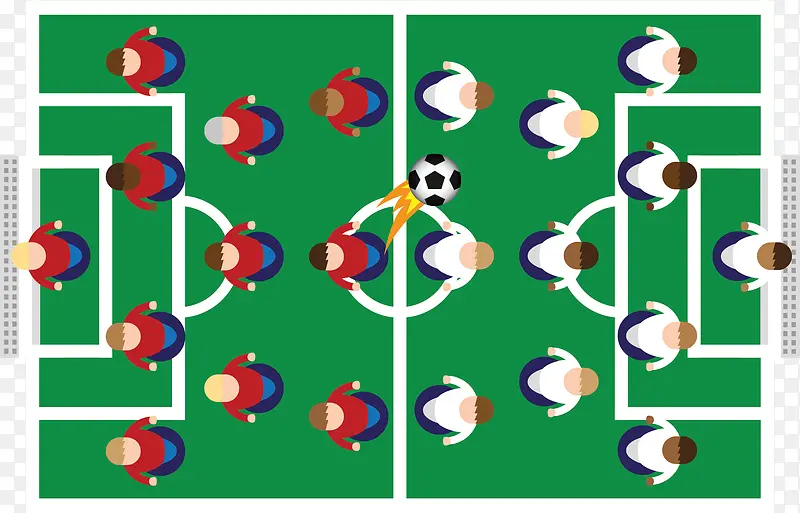 足球比赛场地模型