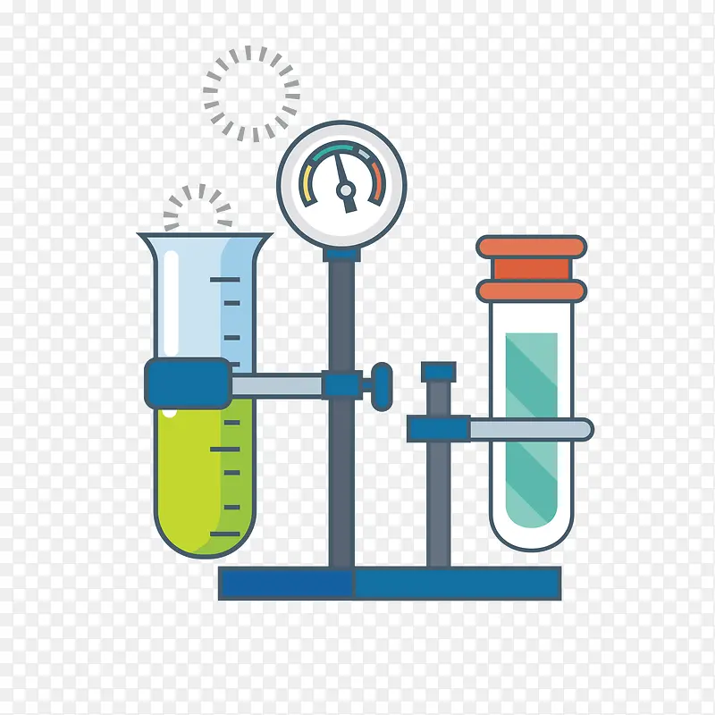 卡通透明试管矢量图