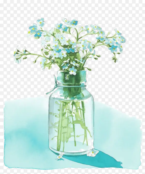 卡通玻璃花瓶花朵