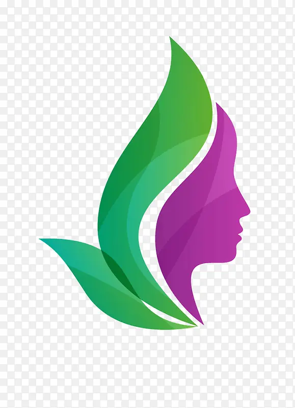 减肥logo绿色紫色