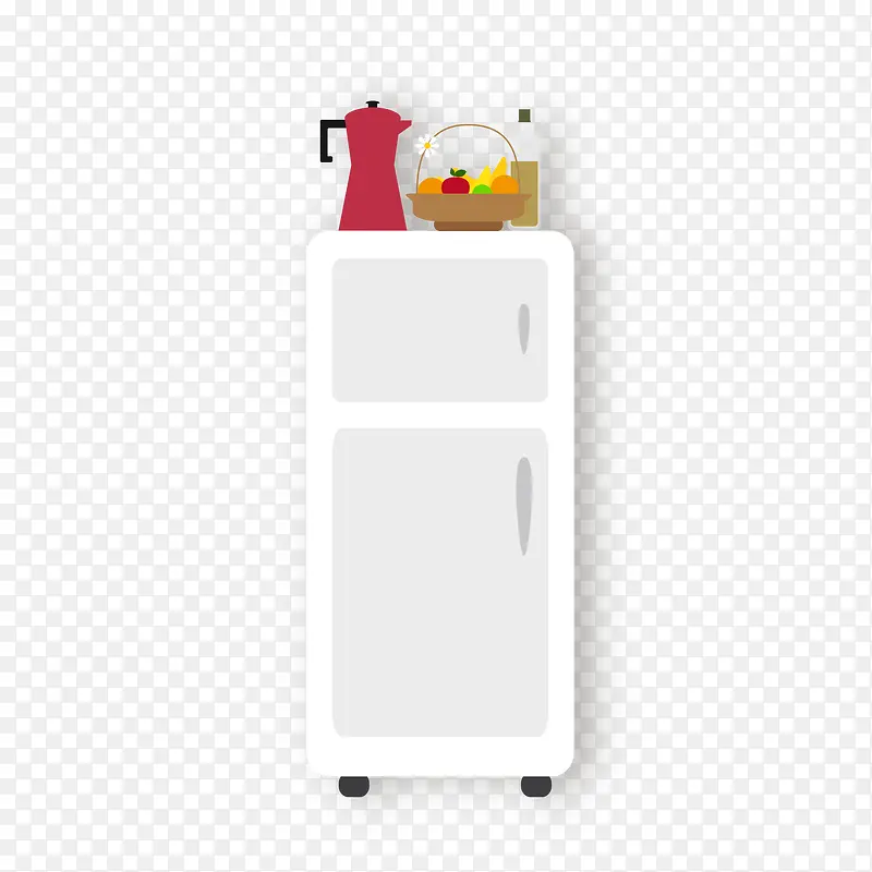 卡通扁平化电冰箱设计