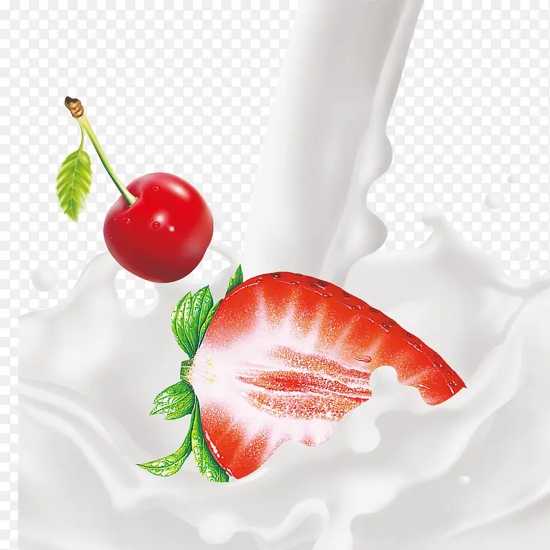 草莓牛奶樱桃