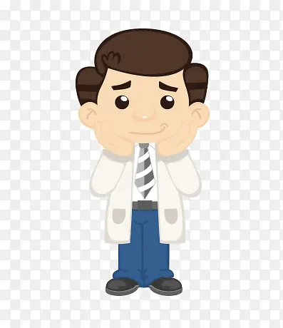 医生托腮卖萌