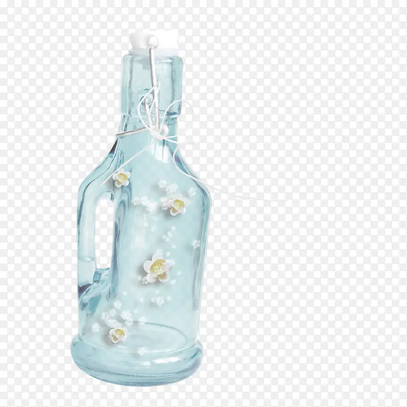 蓝色玻璃瓶