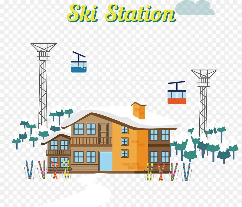 冬季度假滑雪中心