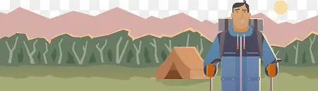 丛林间矢量图