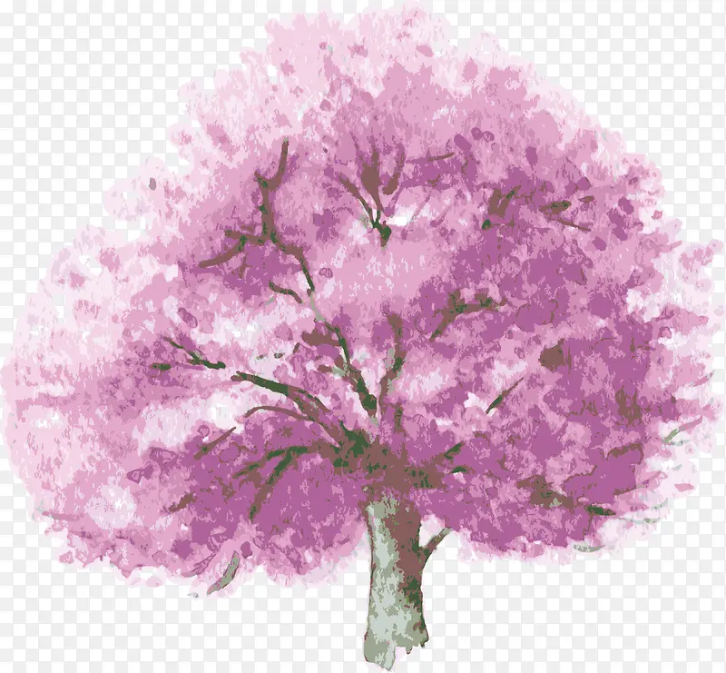 紫色树矢量