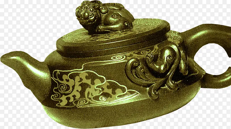 古典金属雕刻茶壶