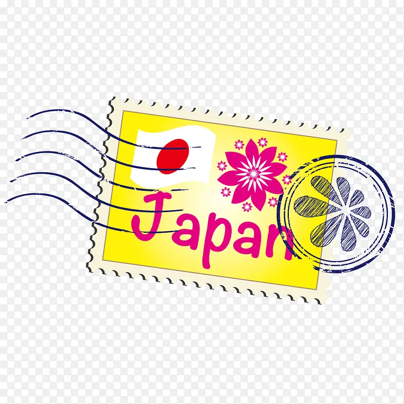 矢量日本邮票