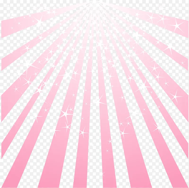 粉色星星直线光束