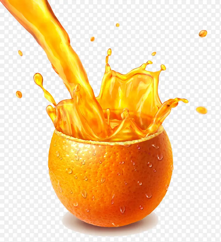 橙汁水花