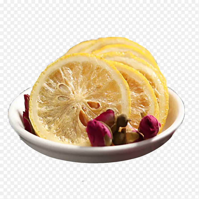 产品实物玫瑰花冻干柠檬片