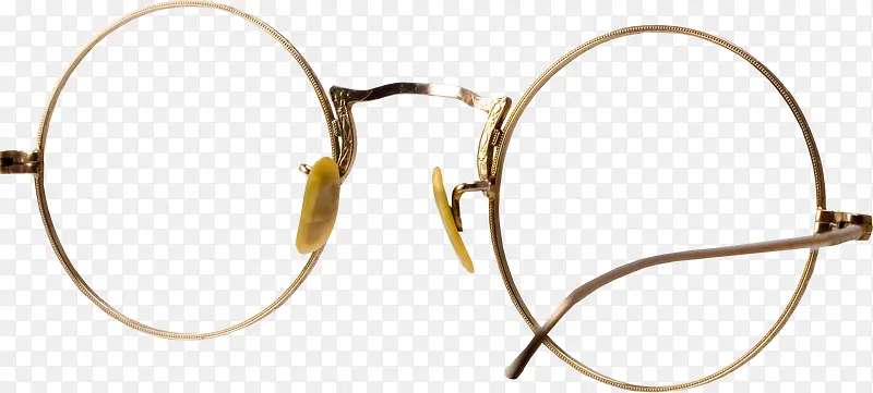 圆形复古眼镜素材免抠