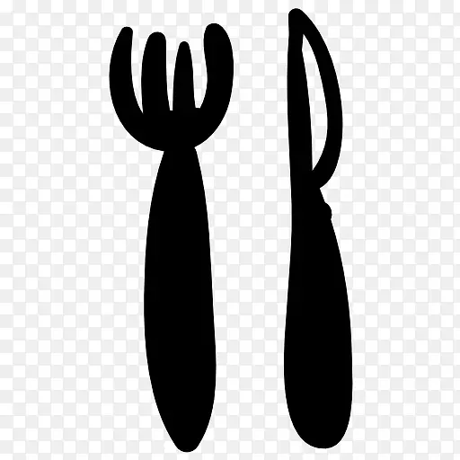 叉子刀子餐具图标