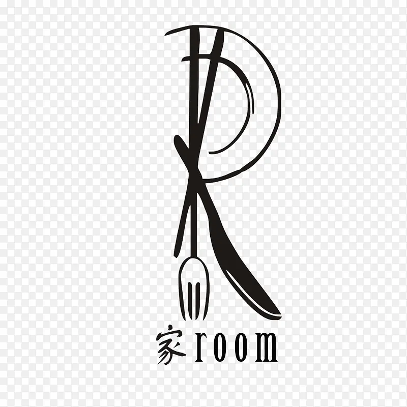 厨房logo创意刀子叉子