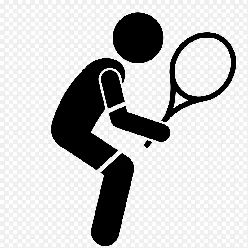 手绘网球人物图标